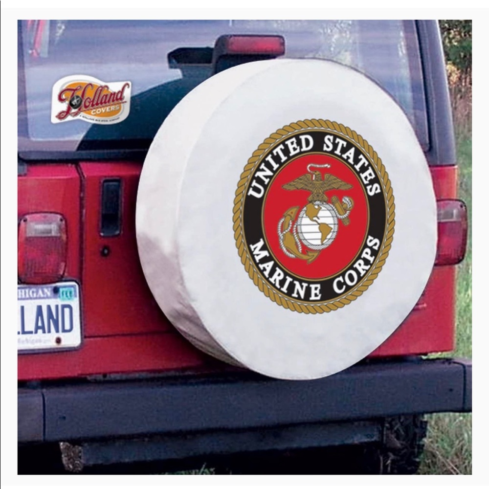 USMC RED Holland Tire Cover Size Y